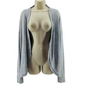 Athleta Post Gray Wrap Cardigan Sweater Marled #347868 Womens Medium